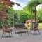 Manhattan Comfort Pine 4-Piece Patio Conversation Set in Grey OD-CV022-GY - alternate 1